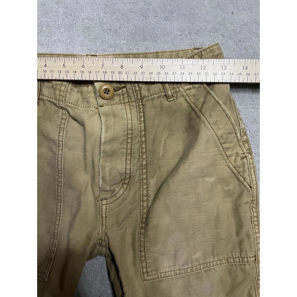 Women's Free People Tan Cropped Pants Capris Size 25, Inseam 21" Khakis - Picture 7 of 13